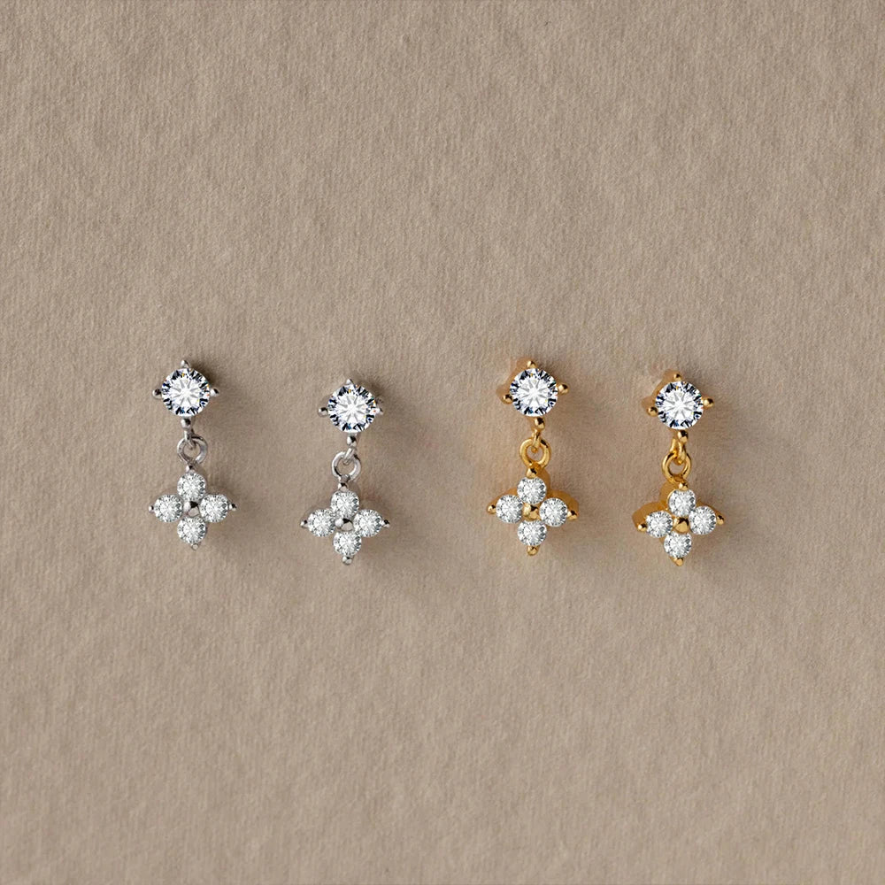 Ivy Clover Drop Earrings