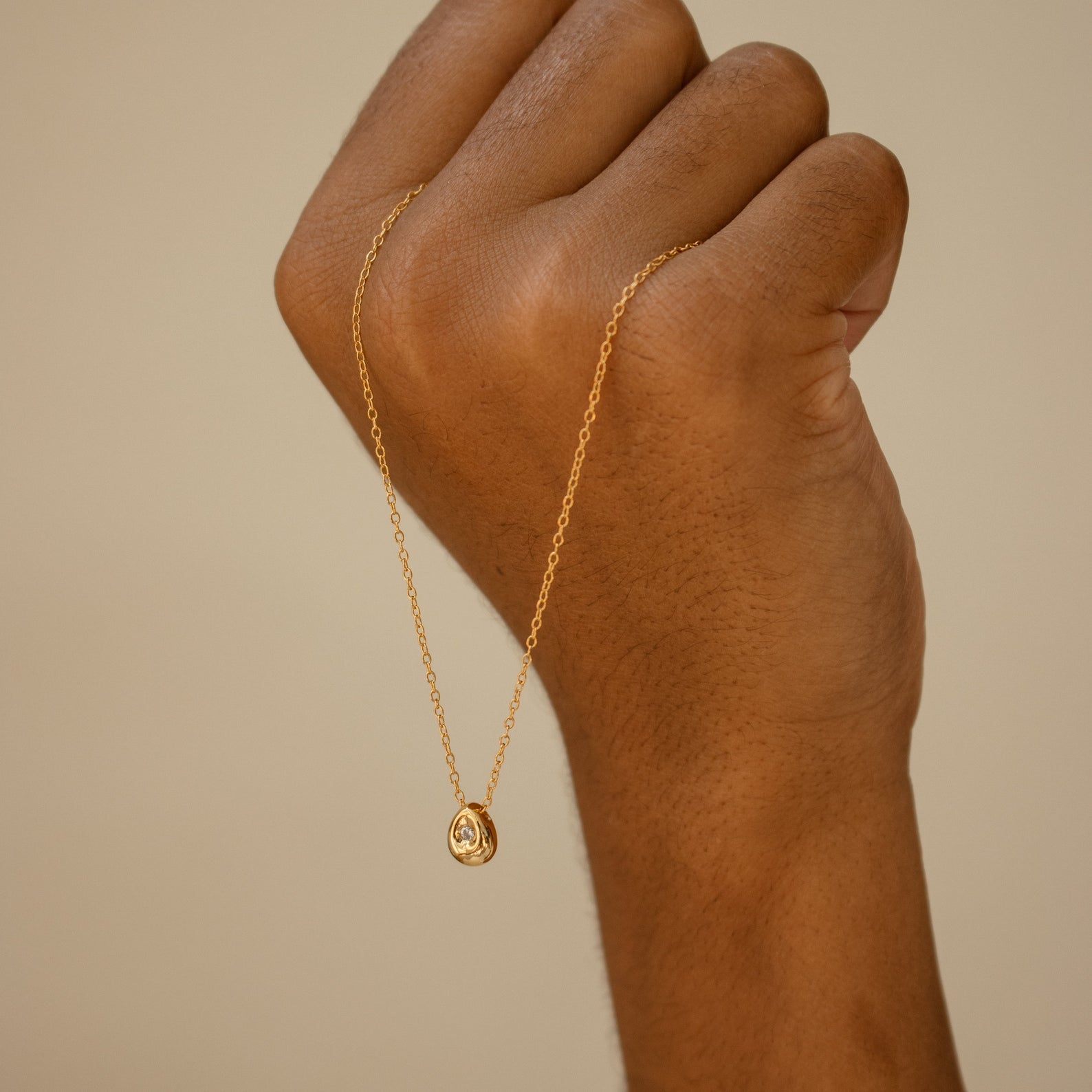 Madison Fero 18K Gold-Sterling Silver Nugget Necklace