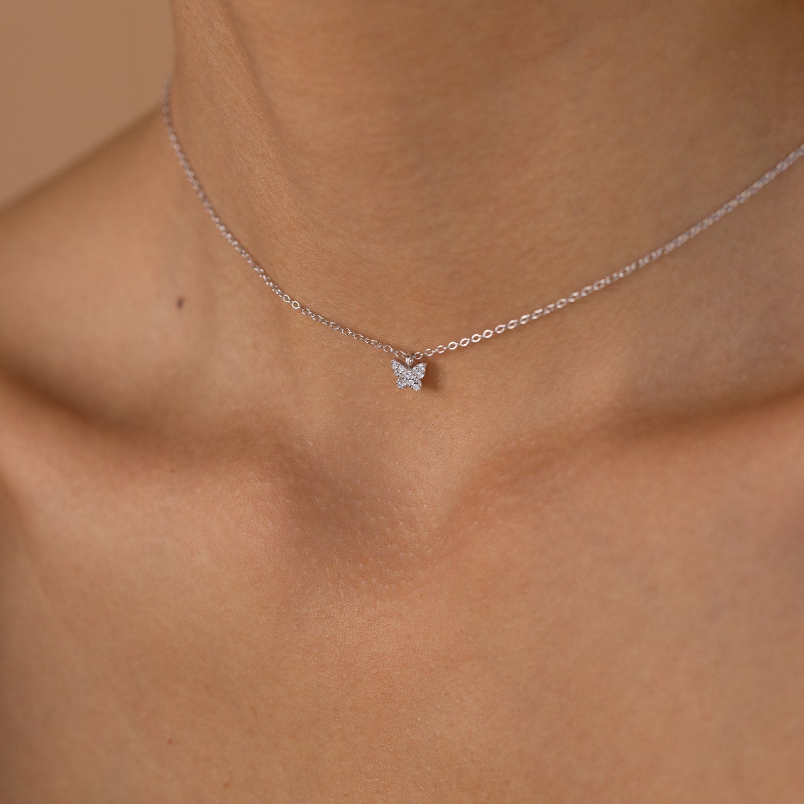 Madison Fero 18K Gold-Sterling Silver Mandy Pave Butterfly Necklace