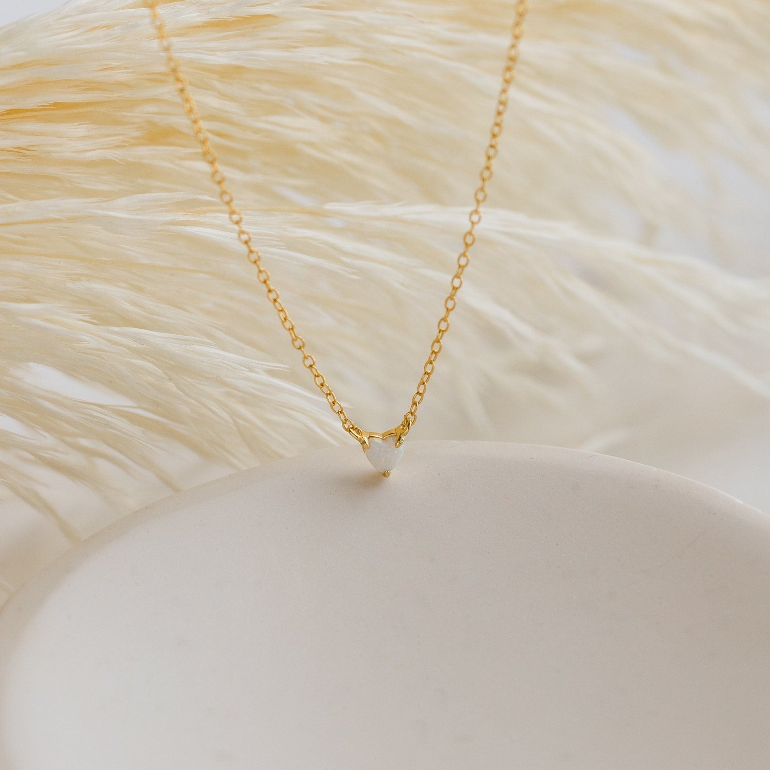 Opal Heart Necklace
