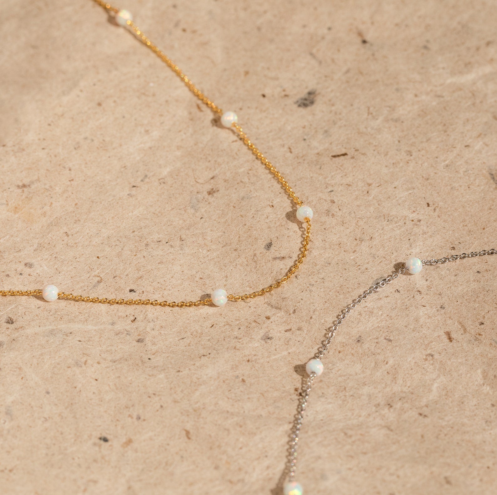 Madison Fero 18K Gold-Sterling Silver Opal Station Necklace