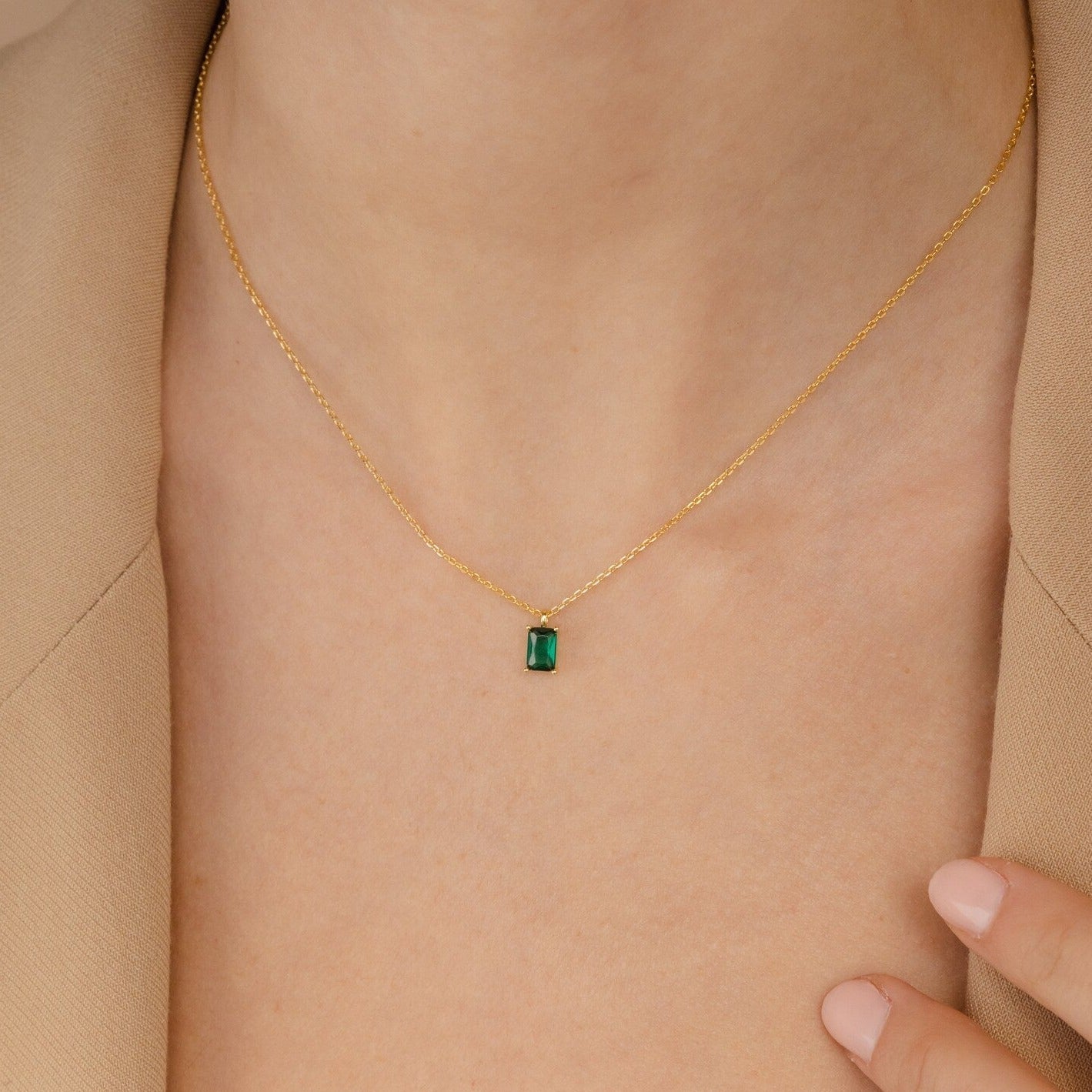 Emerald Gemstone Necklace