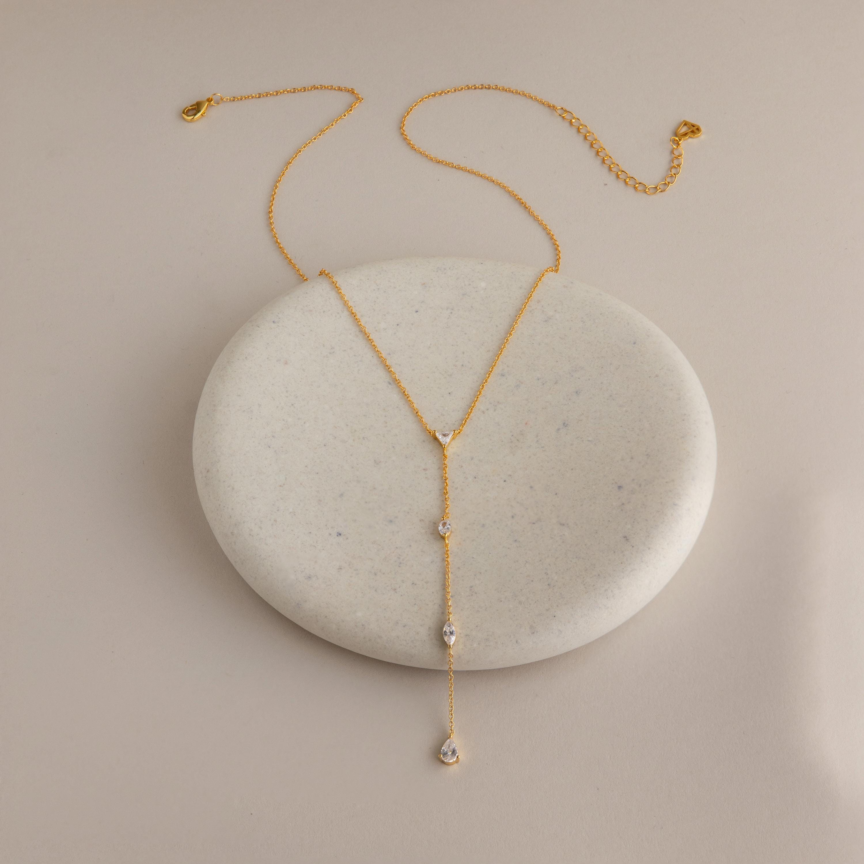 Madison Fero 18K Gold-Sterling Silver Mixed Diamond Lariat Necklace