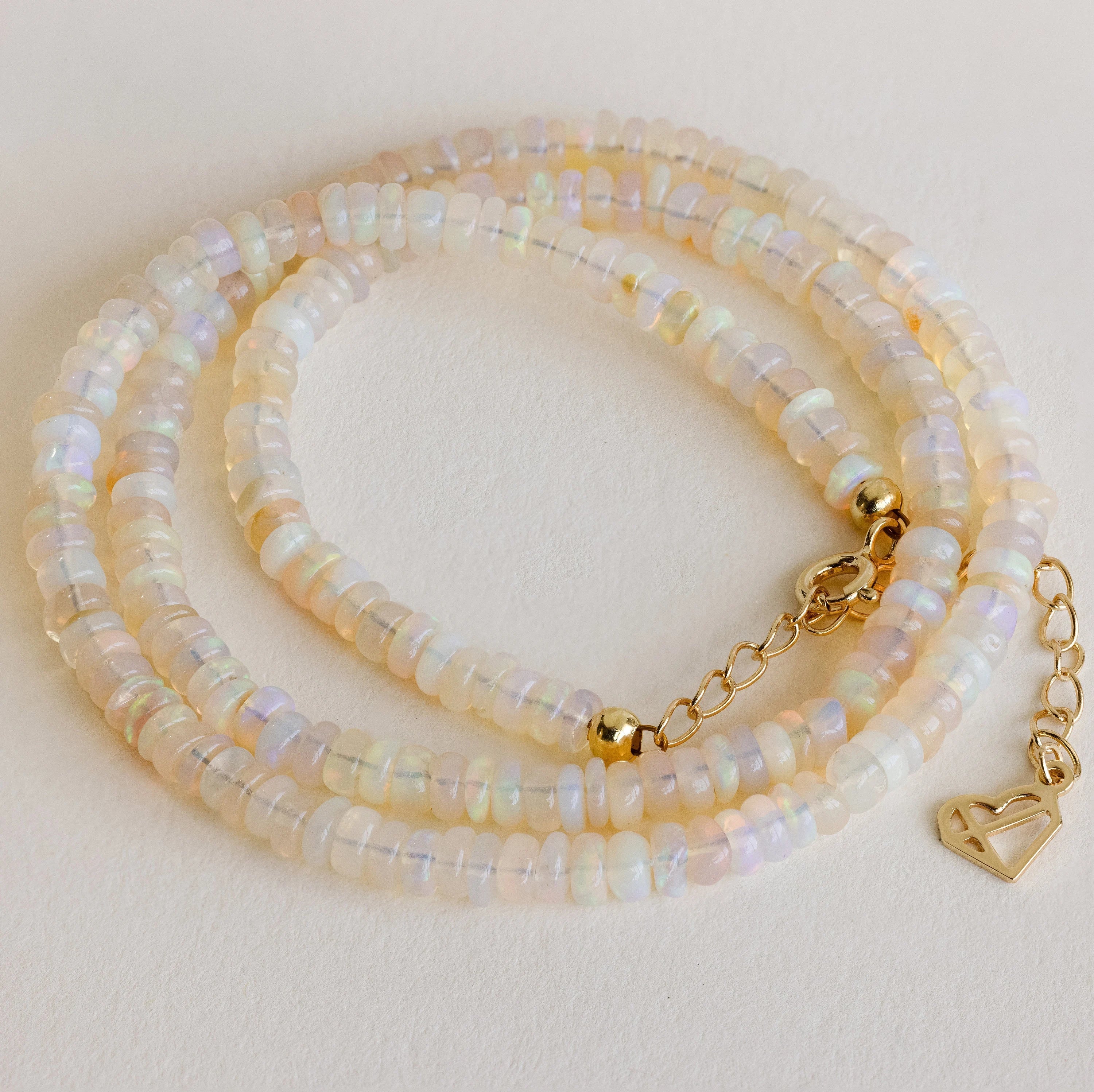 Madison Fero 18K Gold Opal Beaded Necklace