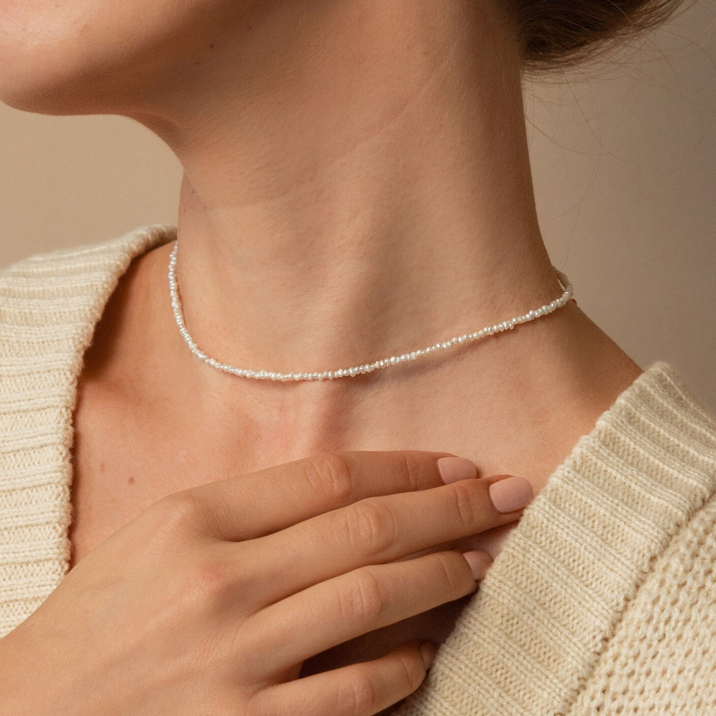 Brinley Pearl Choker Necklace