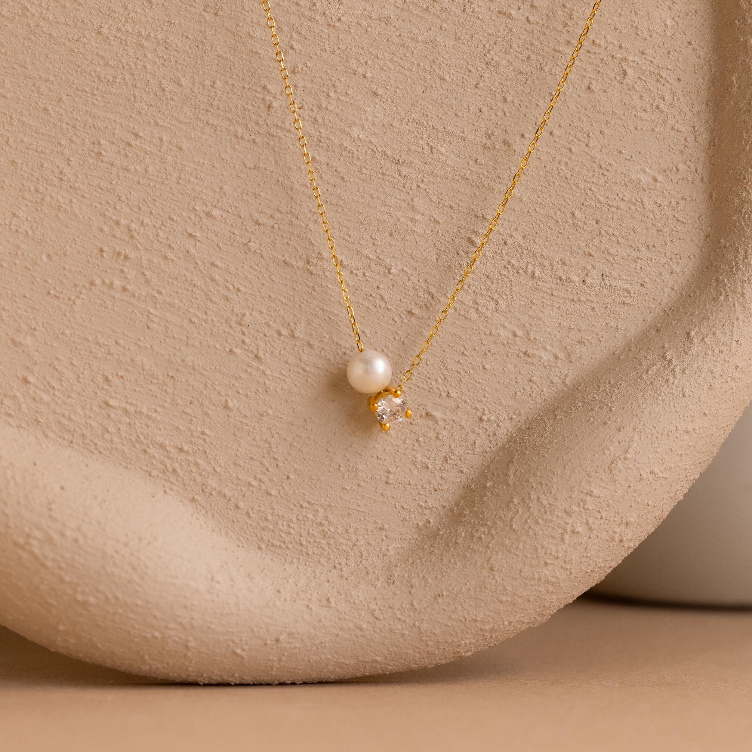Pearl & Birthstone Diamond Necklace