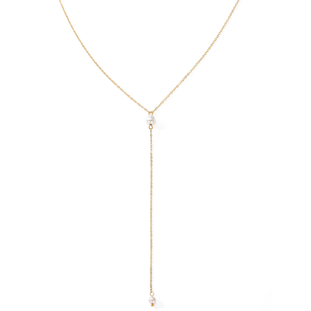 Pearl Lariat Necklace
