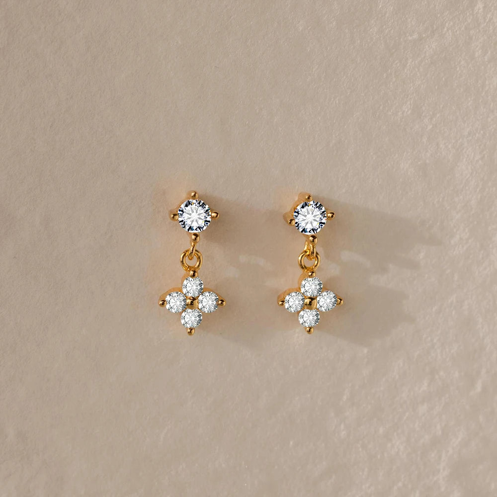 Ivy Clover Drop Earrings