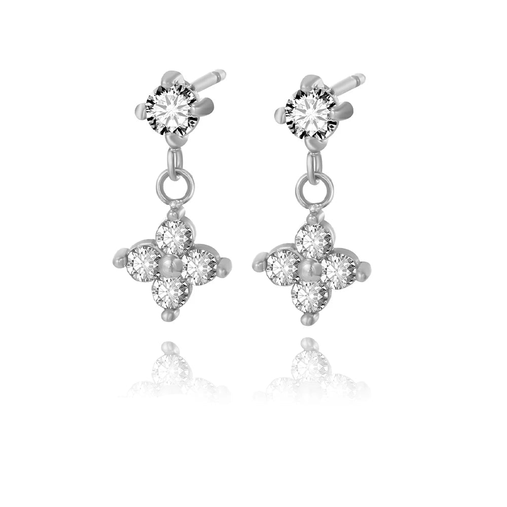 Ivy Clover Drop Earrings