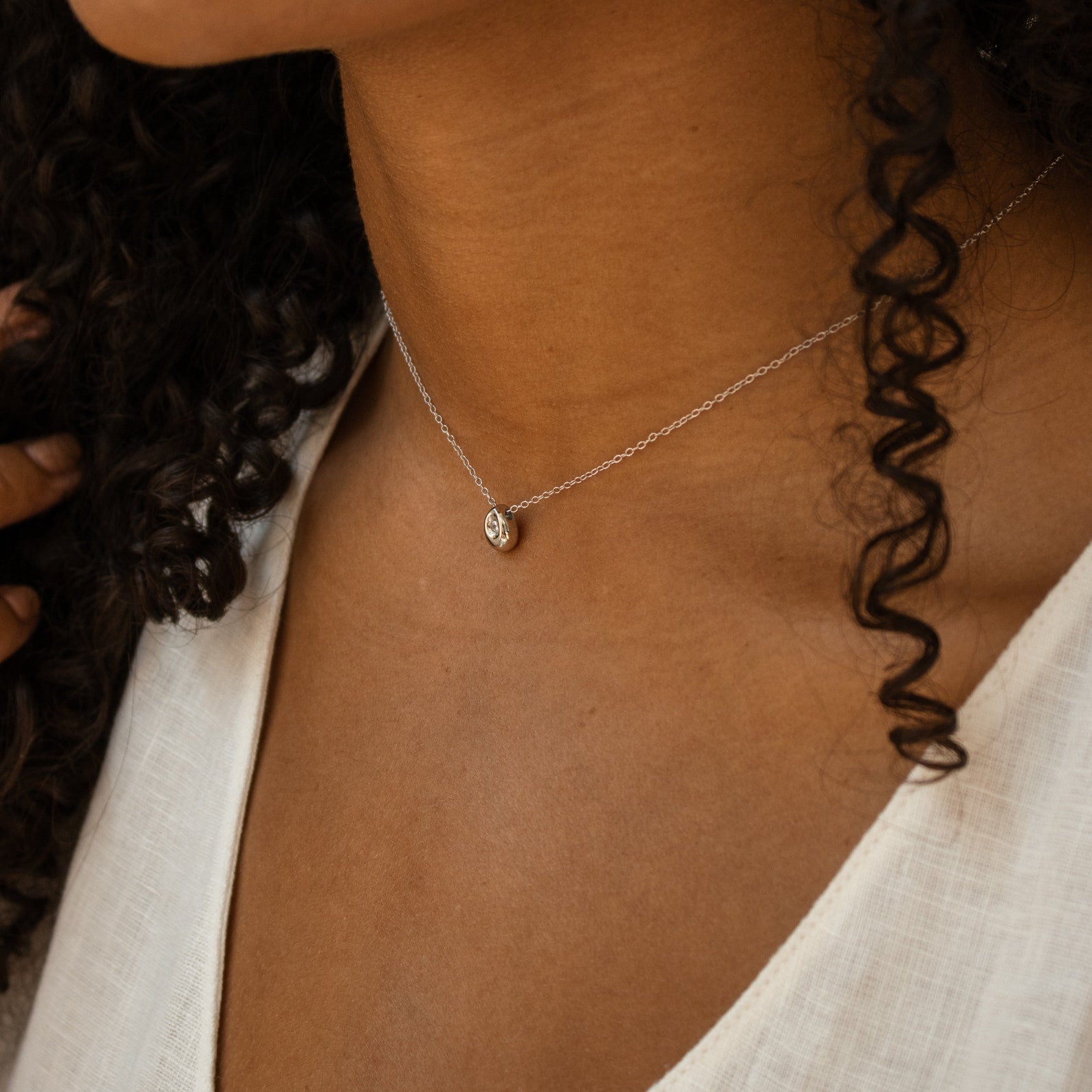  Madison Fero 18K Gold-Sterling Silver Nugget Necklace