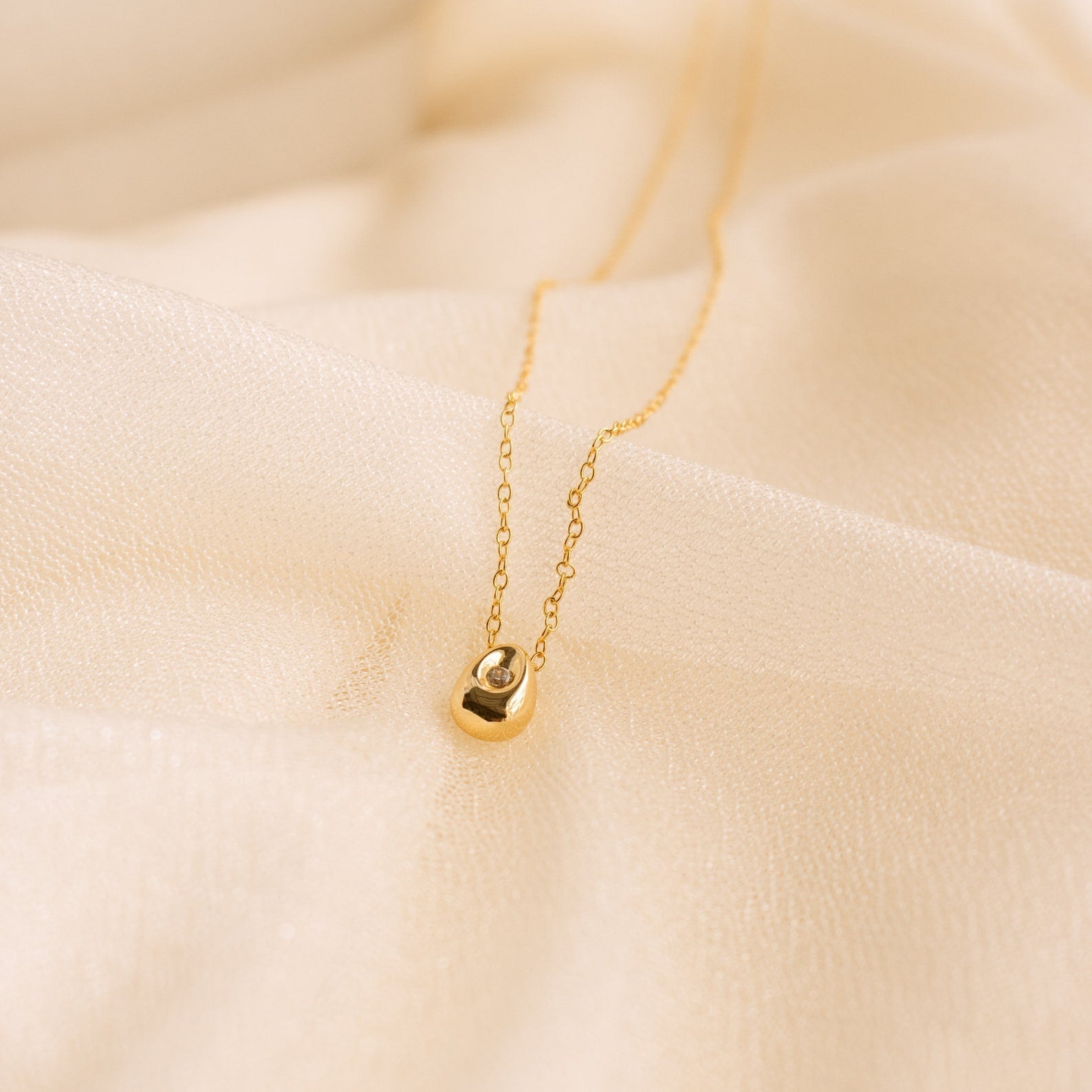  Madison Fero 18K Gold-Sterling Silver Nugget Necklace