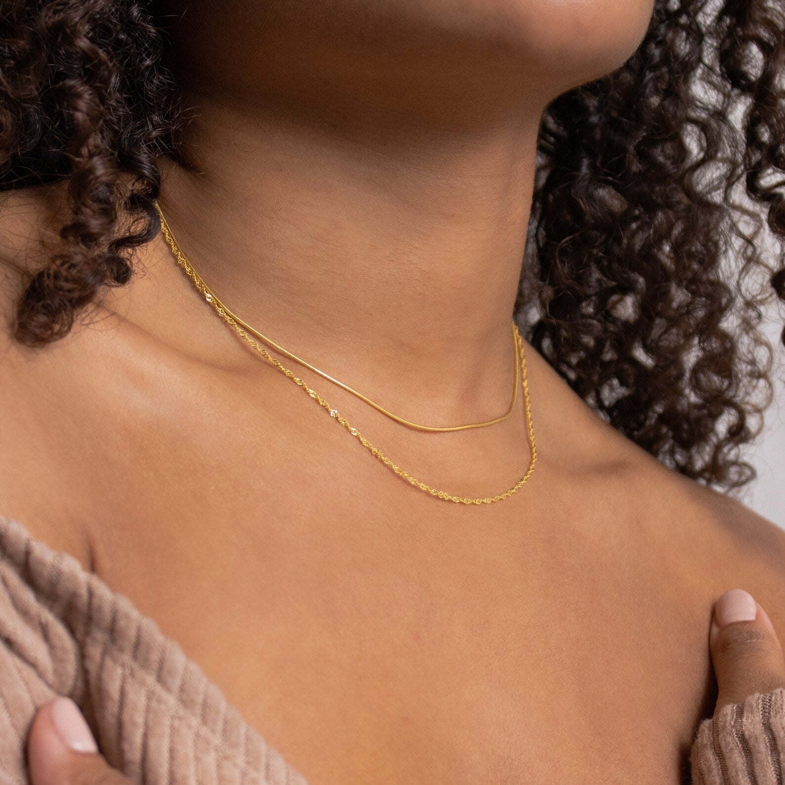  Madison Fero 18K Gold-Sterling Silver Monet Duo Chain