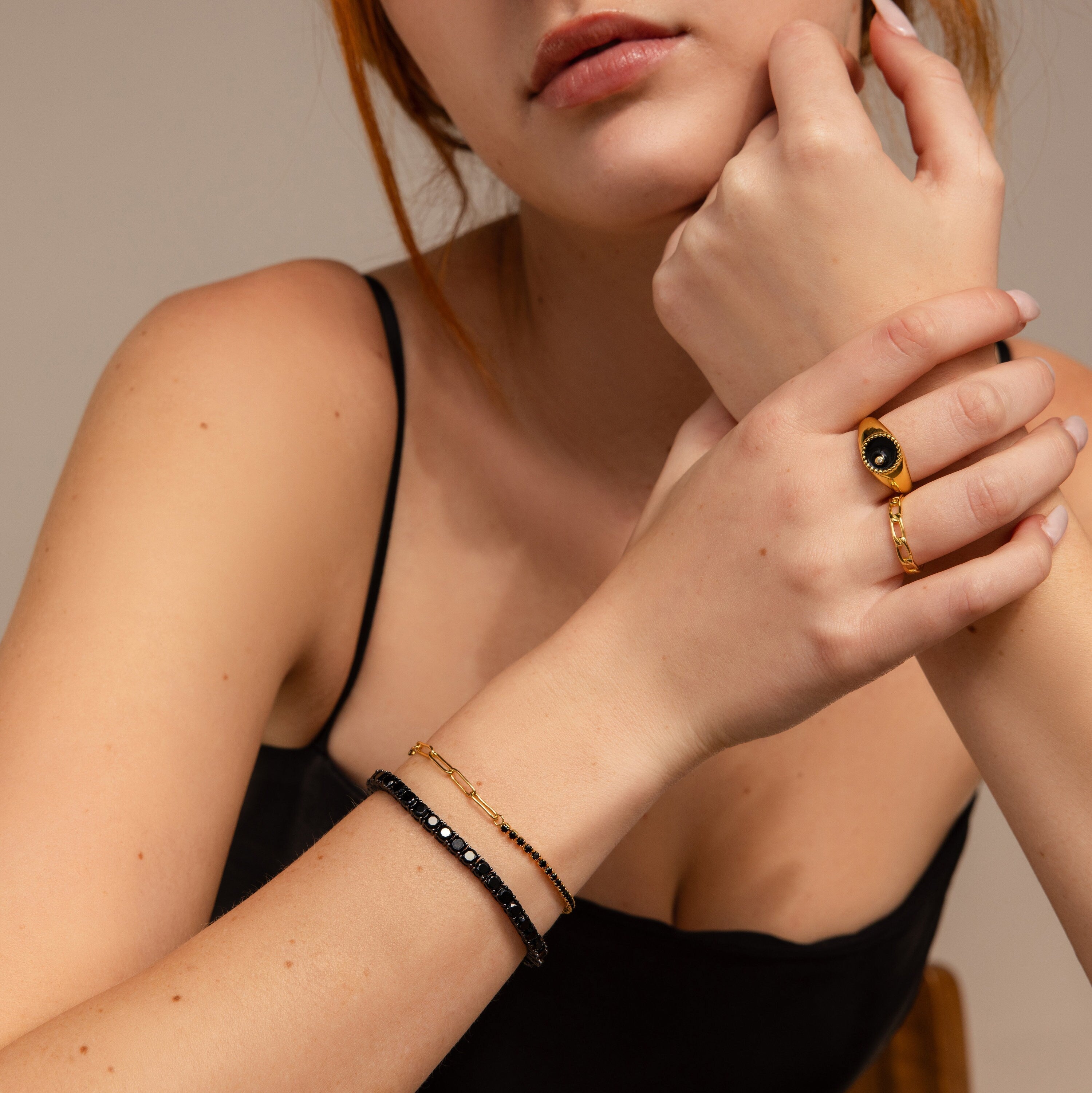  Madison Fero Black / 6.5 Inches-Black / 7 Inches-Black / 7.5 Inches Onyx Tennis Bracelet
