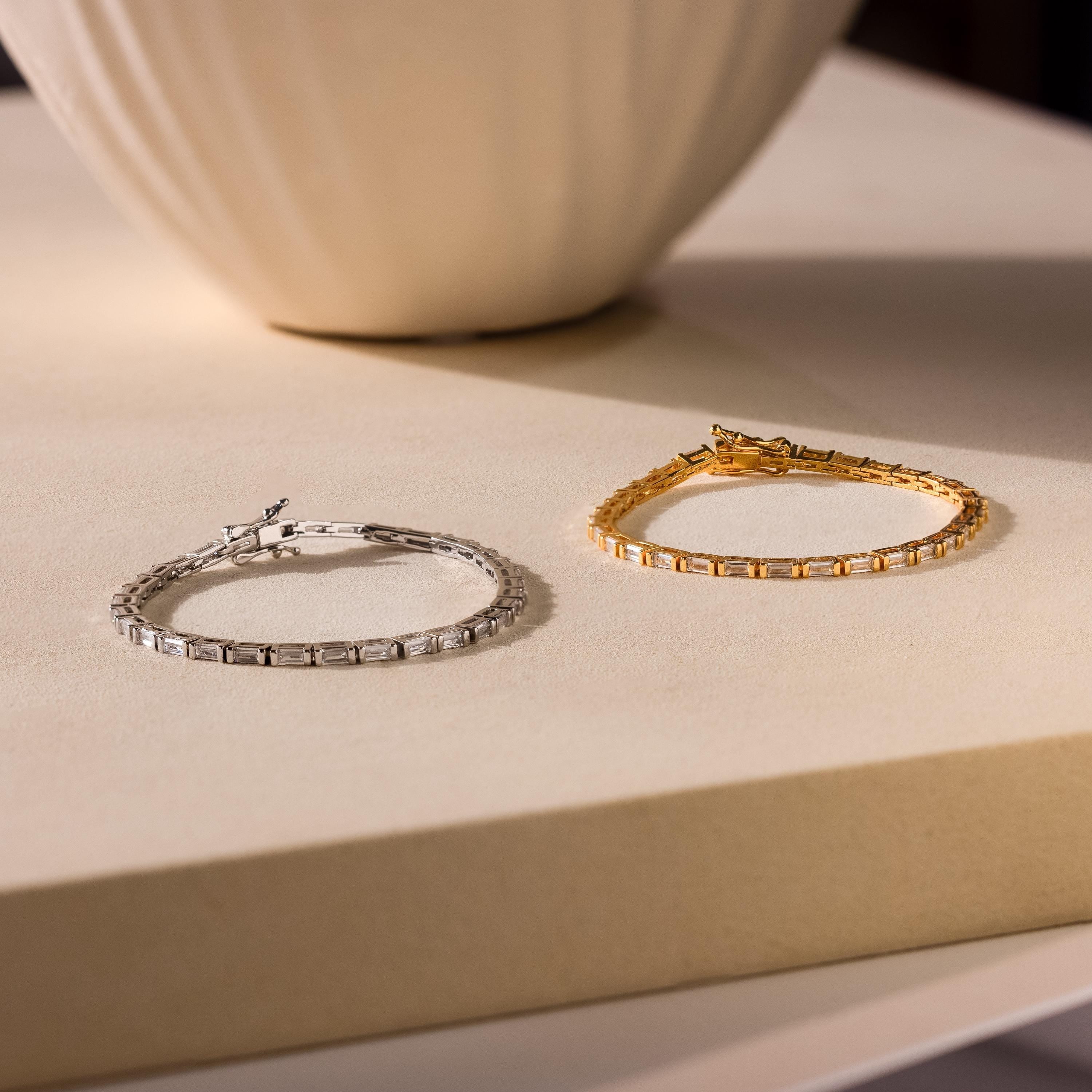 Claudia Baguette Tennis Bracelet