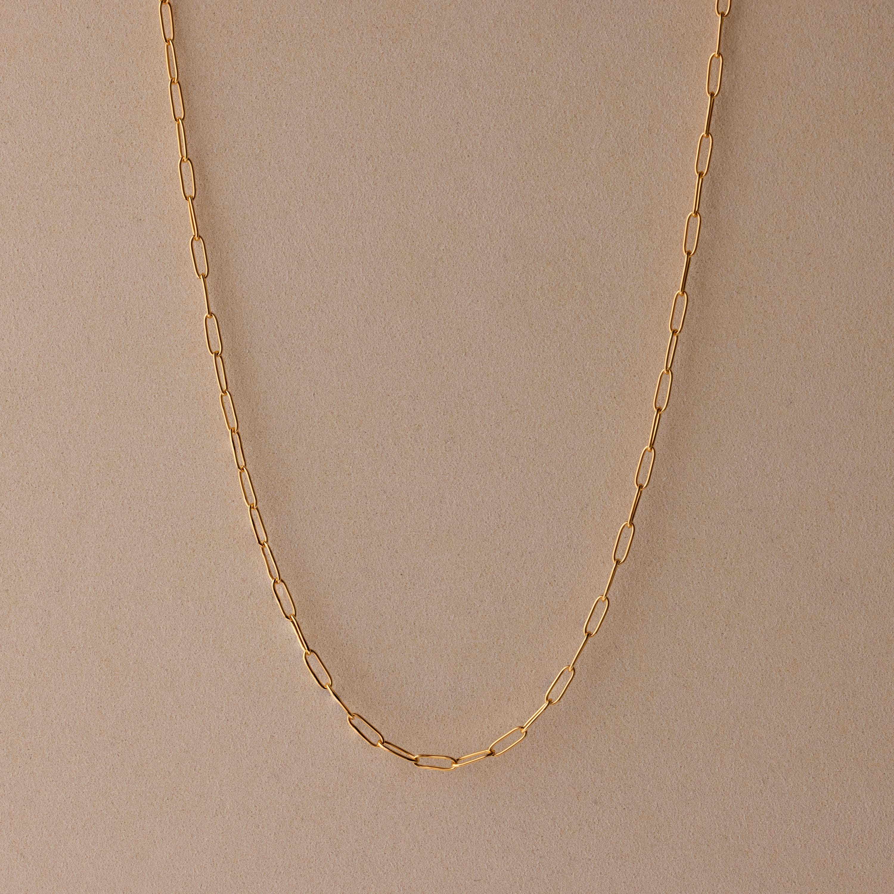  Madison Fero 18K Gold-White Gold Paperclip Chain Necklace
