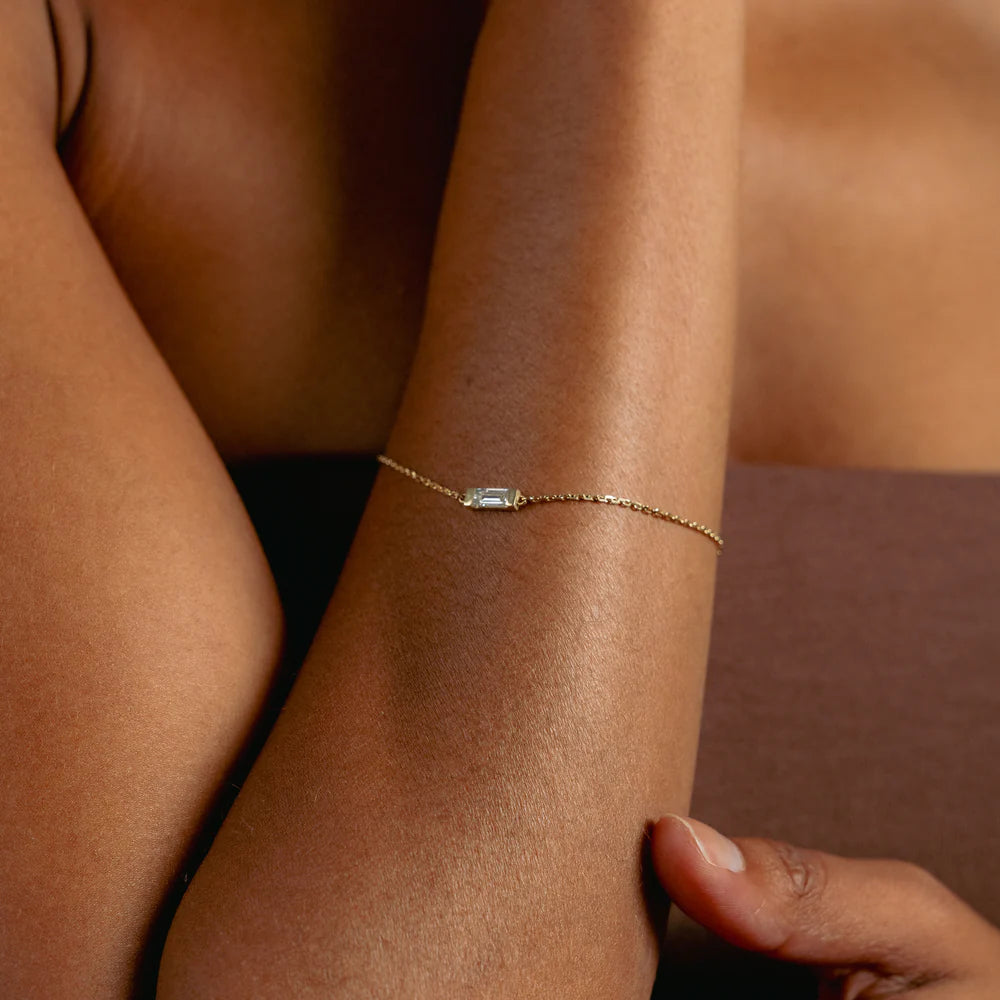 Emerald Baguette Diamond Bracelet